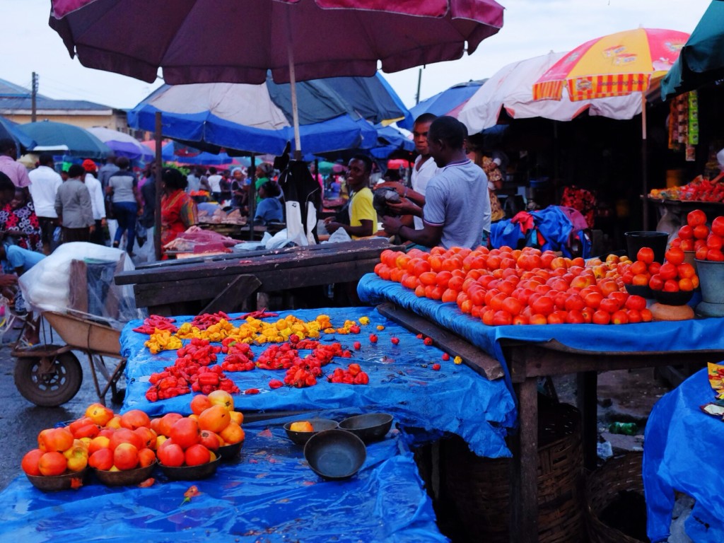 Tomatoes for sale, Creek Road Market, Old Port Harcourt Township