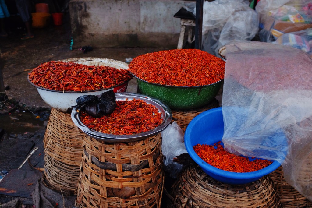 Pepper for sale, Creek Road Market, Old Port Harcourt Township