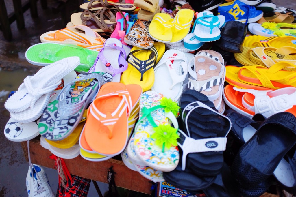 Slippers for sale, Creek Road Market, Old Port Harcourt Township