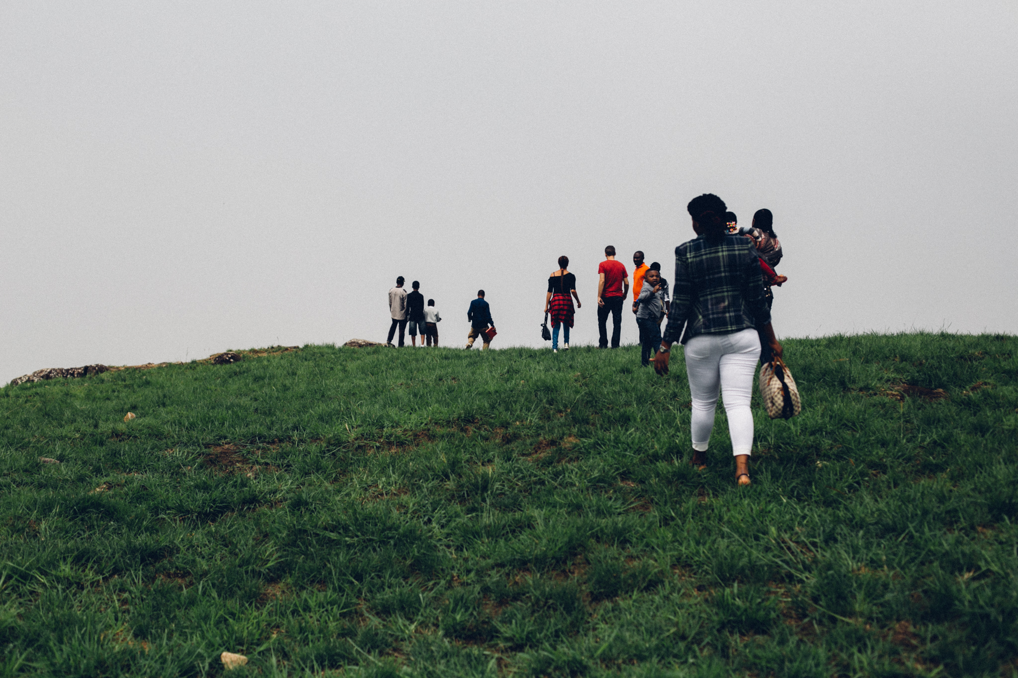 People on a hill top, Obudu