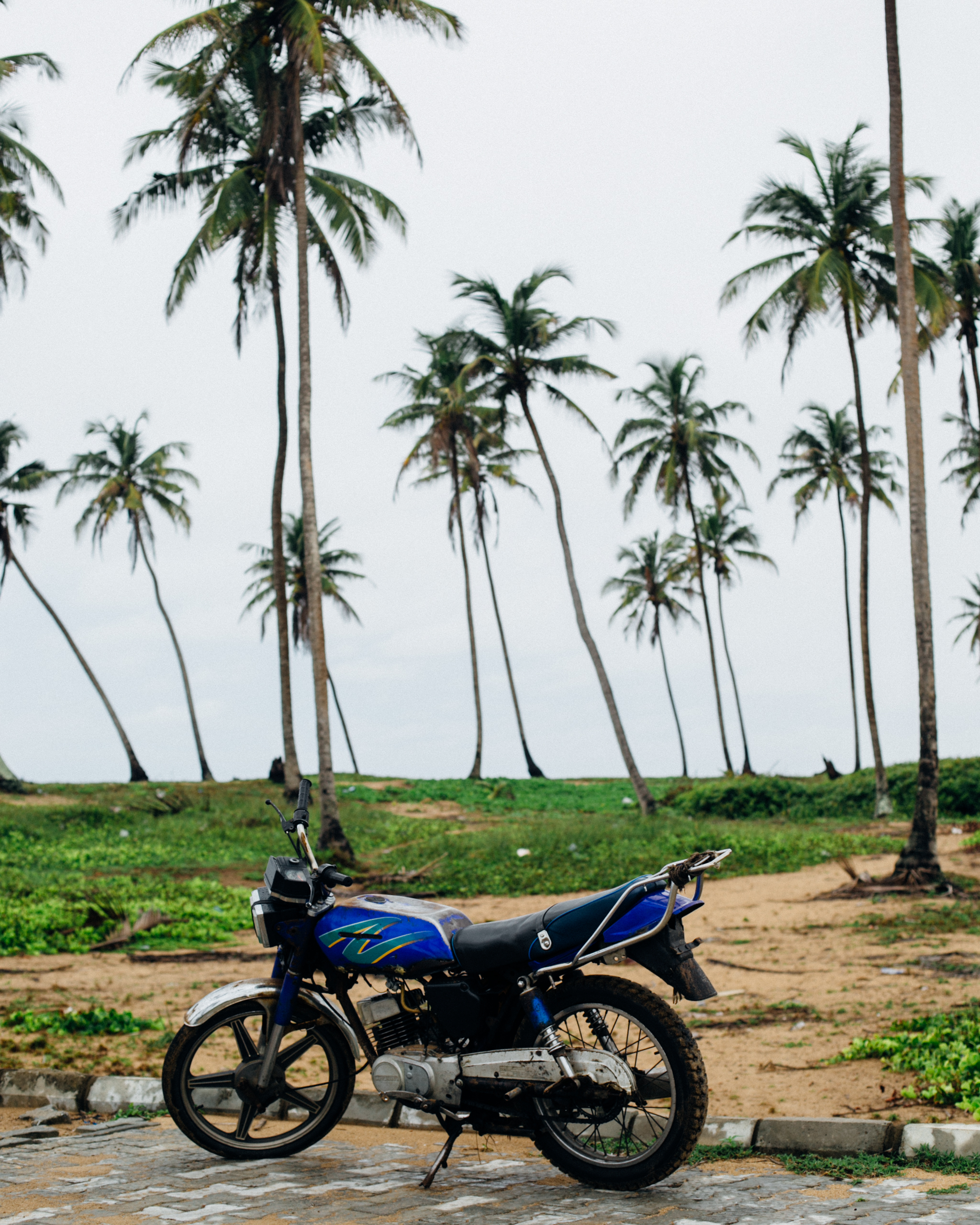 Motorcycle and Coconut Trees, Badagry